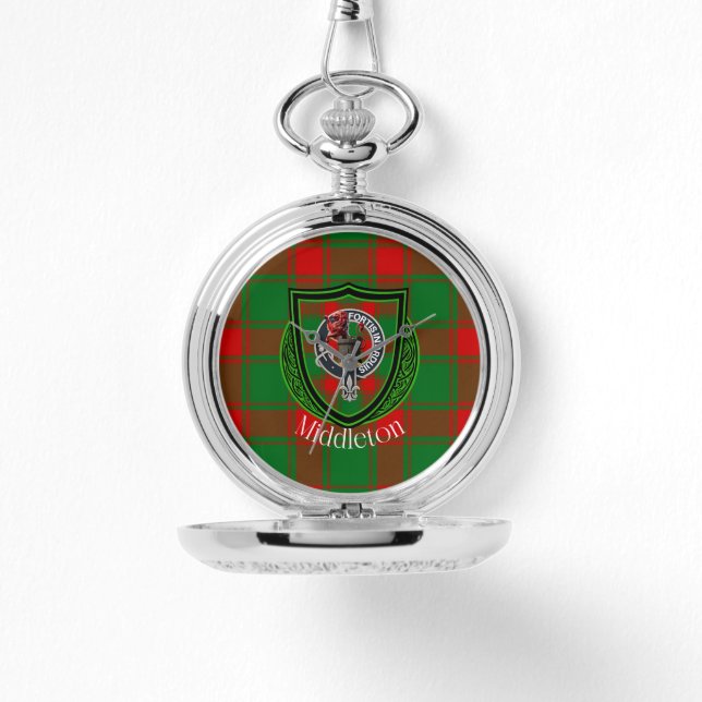 Middleton Scottish Clan Tartan & Crest Watch (Front)