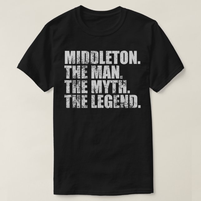 MiddletonMiddleton Family name Middleton last Name T-Shirt (Design Front)