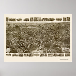 Middletown, NY Panoramic Map - 1921 Poster