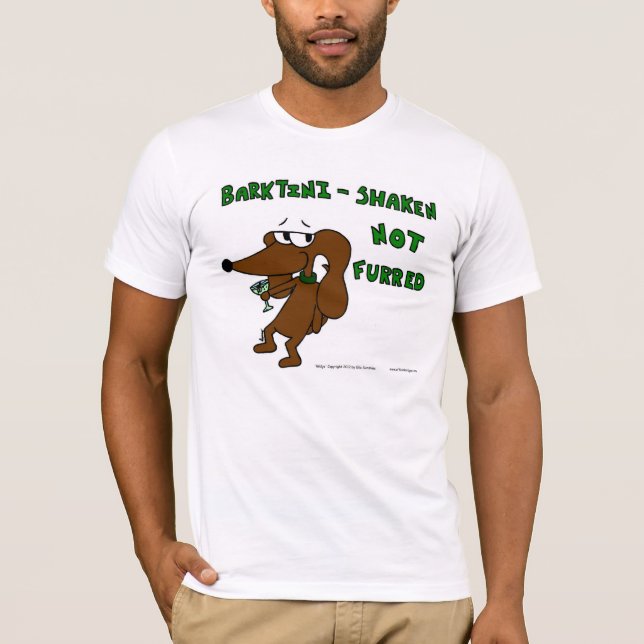 Midge "BARKTINI SHAKEN NOT FURRED" Tees (Front)