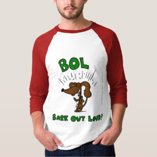 Midge "BOL Bark Out Loud" Mens Raglan T-Shirt