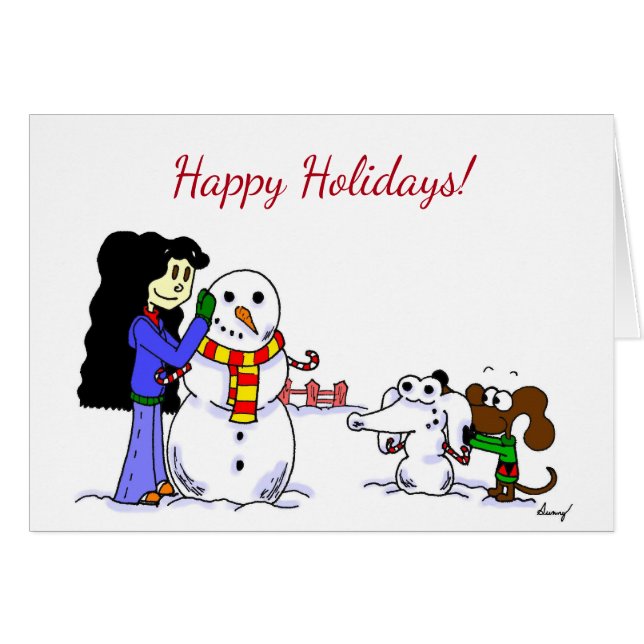 Midge "Happy Holidays" Greeting Card - Customise (Front Horizontal)