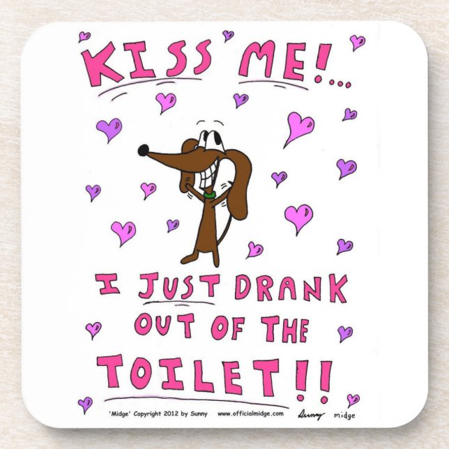 Midge "KISS ME" Coasters - Set of 6 (Front)