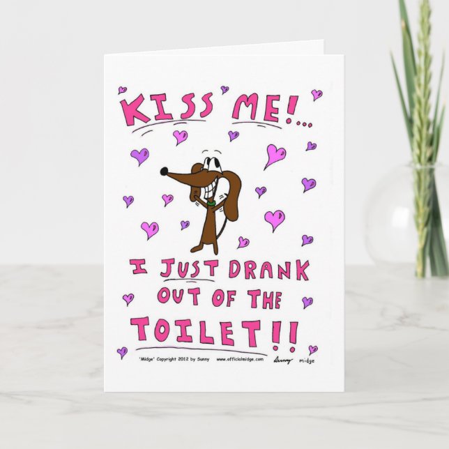 Midge 'KISS ME' Valentine's Day Card (Front)