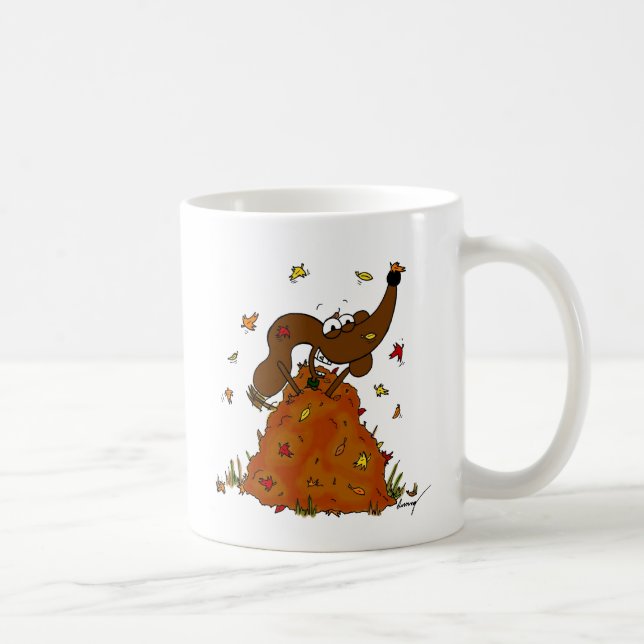 Midge Pile of Leaves Mug (Right)