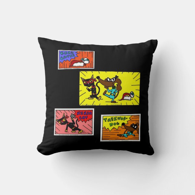 Midge SUPERHERO COMIC PANELS Pillow (Front)