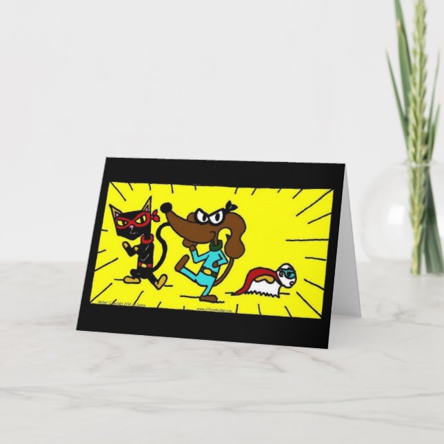 Midge Superhero Trio Greeting Card (Front)