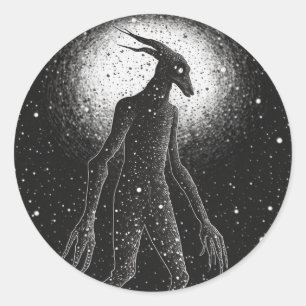 Midjourney Monsters Cryptid Series Classic Round Sticker
