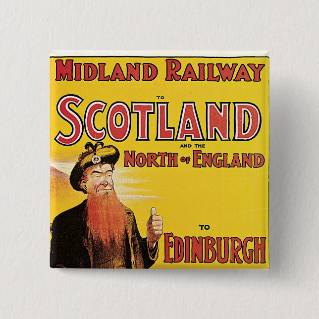 Midland Railway to Scotland 15 Cm Square Badge (Front)