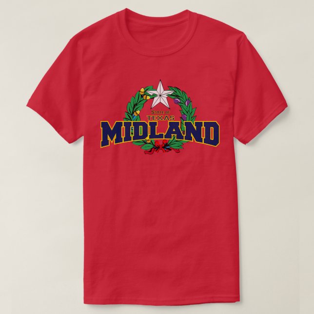 Midland Texas StateUSA T-Shirt (Design Front)