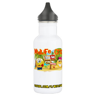 Midlife Crazy 18oz Water Bottle