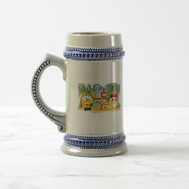 Midlife Crazy Beer Stein (Left)