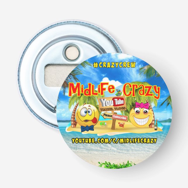 Midlife Crazy Bottle Opener (Front)