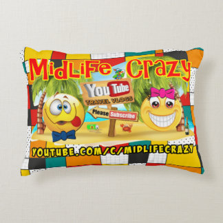 Midlife Crazy Polyester Accent Pillow 16" x 12"