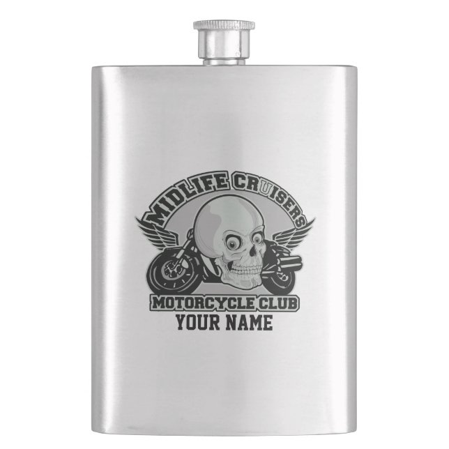 Midlife Cruisers MC custom flask (Front)