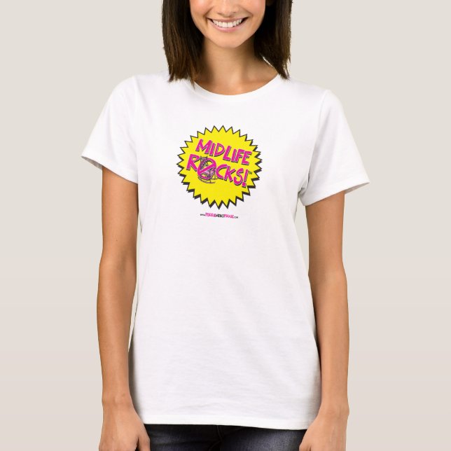 MIDLIFE ROCKS! T-shirt (Front)