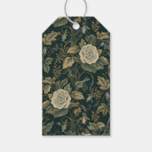 Midnight Acanthus Vintage Botanical Floral Pattern
