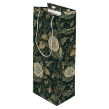 Midnight Acanthus Vintage Botanical Floral Pattern