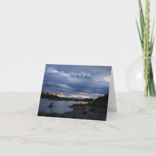 Midnight Alaska Sunset Thinking Of You Card