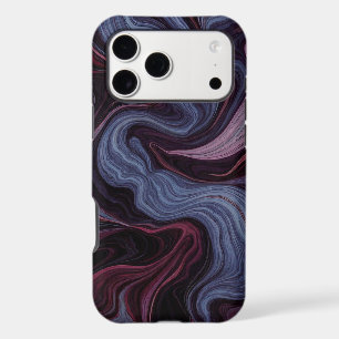 Midnight Amethyst Marble Swirl Purple Blue Fluid