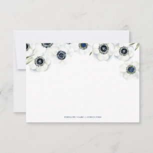 Midnight Anemone Floral Wedding Card