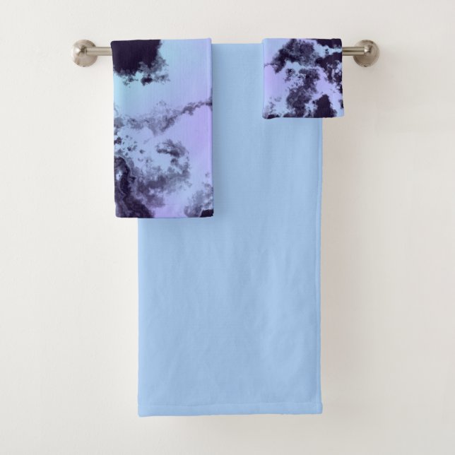 Midnight Angel Blue Bath Towel Set (Insitu)