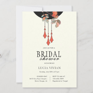 Midnight Autumn Bridal Shower Invitation