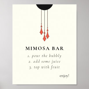 Midnight Autumn Wedding Mimosa Bar Sign