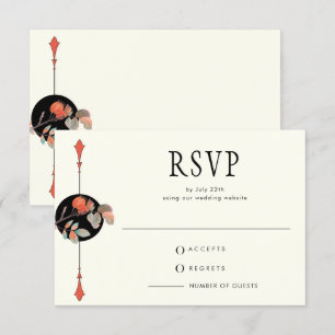 Midnight Autumn Wedding RSVP Card