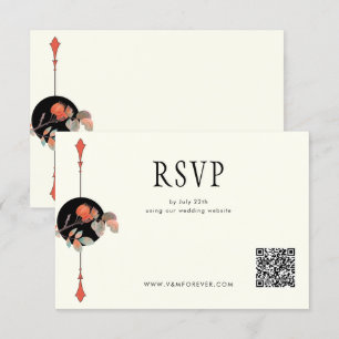 Midnight Autumn Wedding RSVP Card
