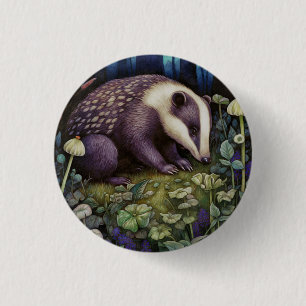 Midnight Badger Button