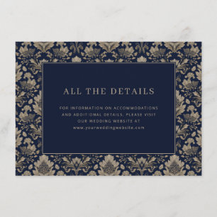 Midnight Baroque Wedding Enclosure Card