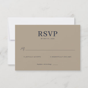 Midnight Baroque Wedding RSVP Card