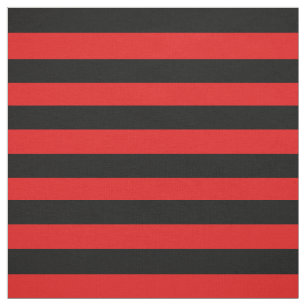 Midnight black, bright red stipe, stripes fabric