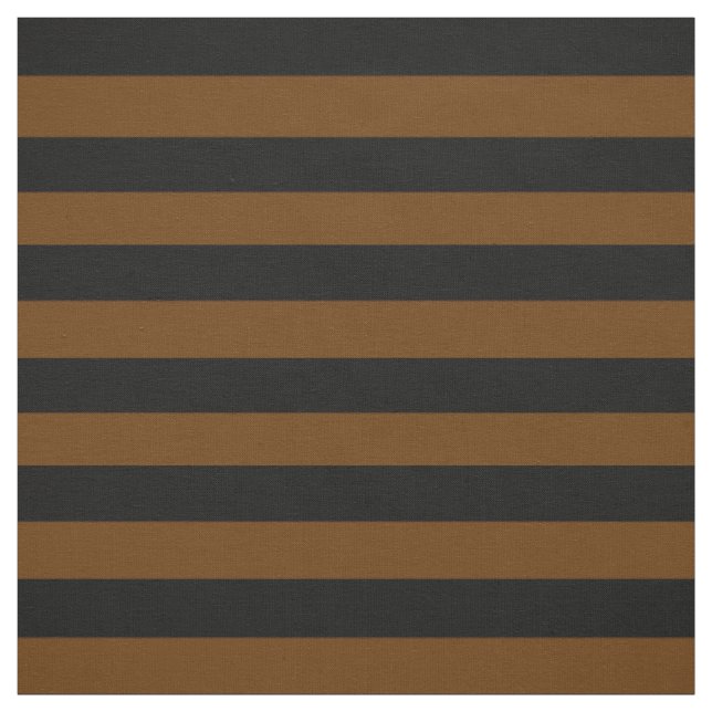Midnight black, Coco brown stipe, stripes Fabric (Swatch)