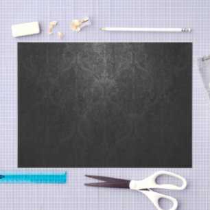 Midnight Black Gothic Pattern – Vintage decoupage  Tissue Paper
