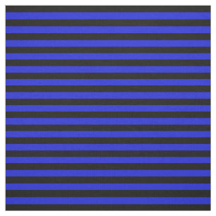 Midnight black, Royal blue stipe, stripes Fabric