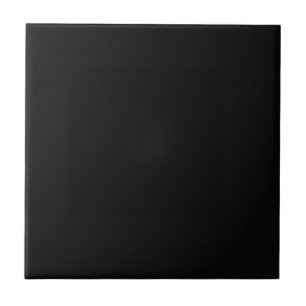 Midnight Black Solid Colour #060709 ceramic tile