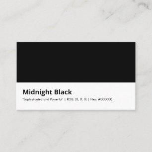 Midnight Black "Sophisticated and Powerful" Business Card