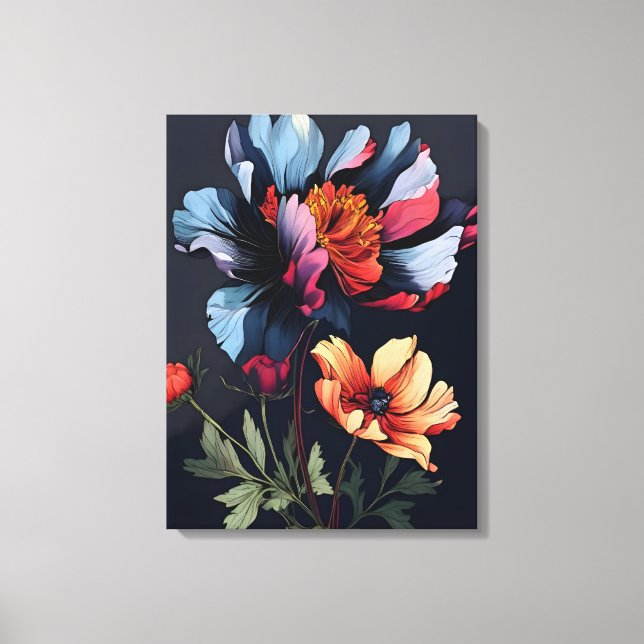 Midnight Bloom Canvas Print (Front)