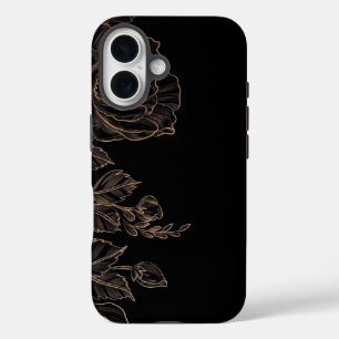 Midnight Bloom Elegance iPhone 16 Case