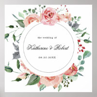midnight bloom elegant floral wedding welcome