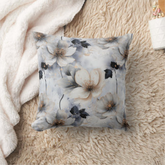 Midnight Bloom Floral – Elegant Cushion