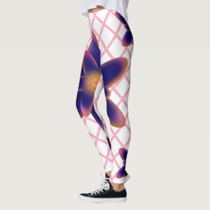 Midnight Bloom Floral Pattern   Purple Blue  Leggings