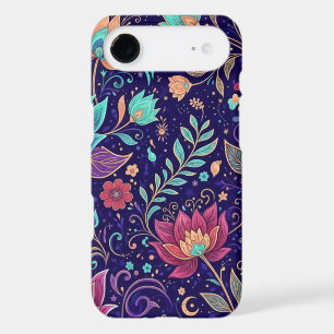 Midnight Bloom: Psychedelic Mystical Lotus pattern