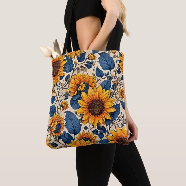 Midnight Bloom Tote Bag (Close Up)