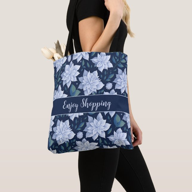 Midnight Bloom -  Tote Bag (Close Up)