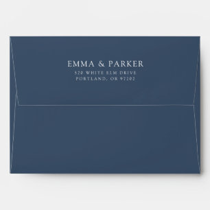Midnight Blooms Pre-Printed Return Address Envelope