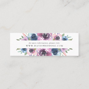Midnight Blooms Wedding Website Cards