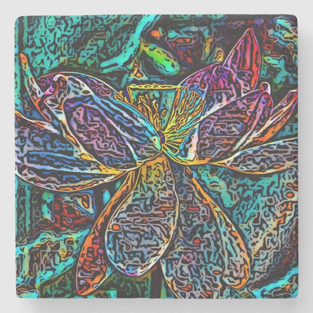 "Midnight Blossom" Coaster (Front)